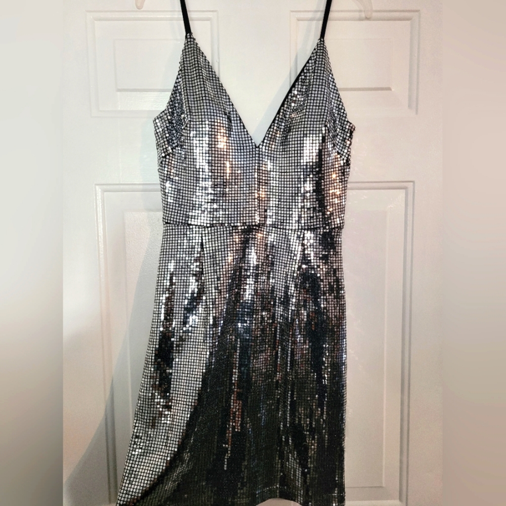 Silver Metallic Dress
